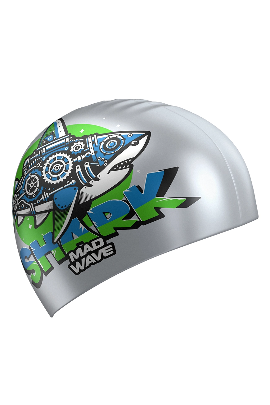 Шапочка силиконовая юниорская Shark Madwave