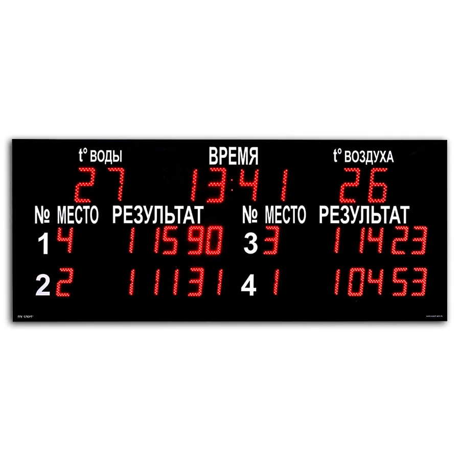Табло для плавания ТПл-4.16+2t ПТК