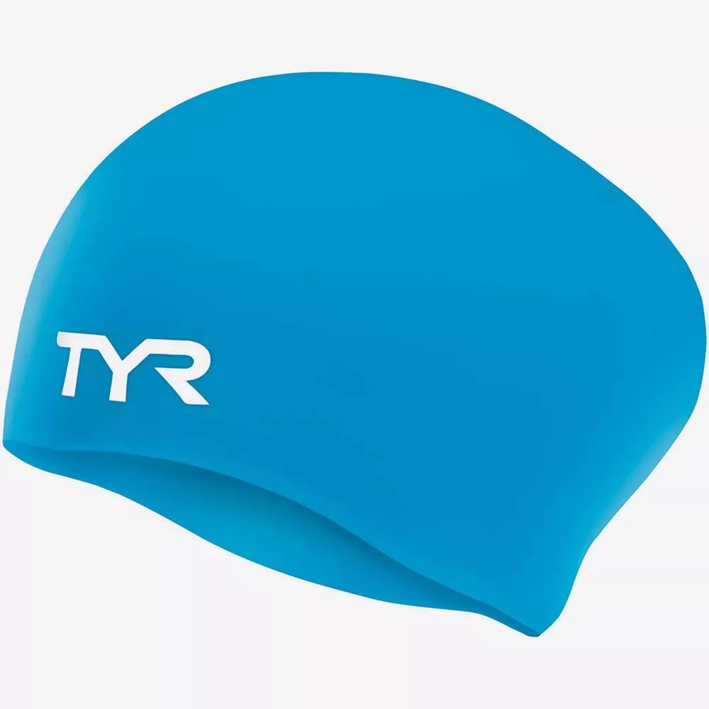 Шапочка для плавания Long Hair Wrinkle-Free Silicone Junior Cap TYR от магазина товаров для плавания Bigswim